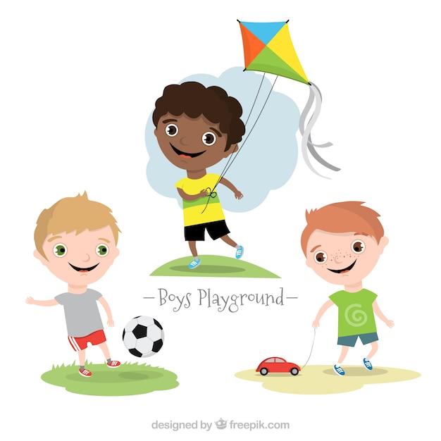 Free Vector boys playground 