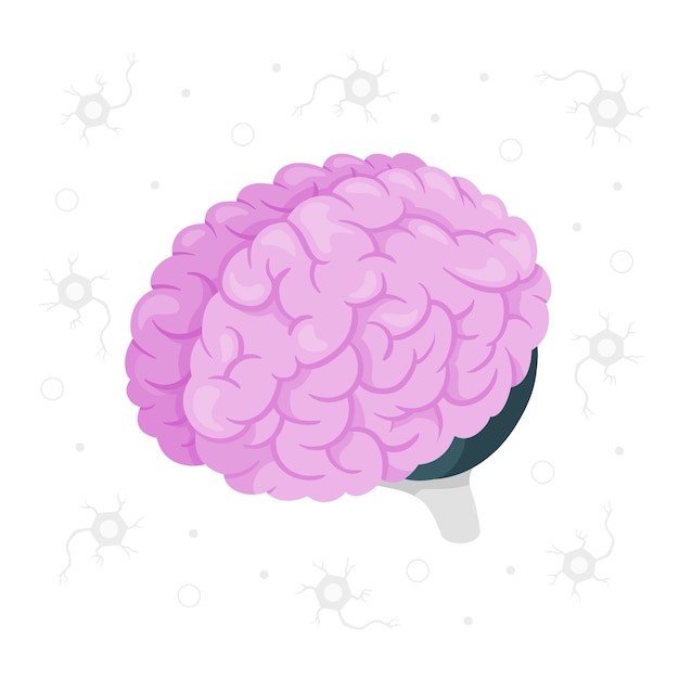 Free Vector brain organ concept illustration