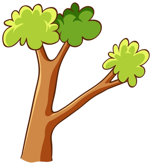 Branches of tree in cartoon style