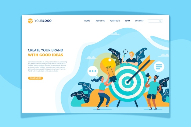 Brand concept landing page template