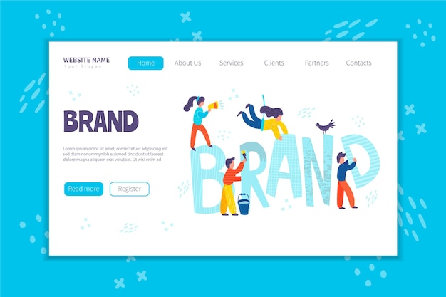 Brand concept landing page