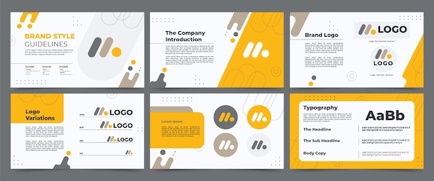 Brand manual template design