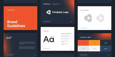 Free vector brand manual template design