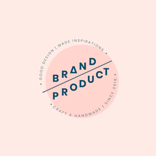 Brand product logo badge design