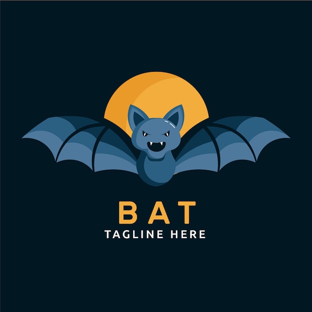 Free Vector branding bat logo template