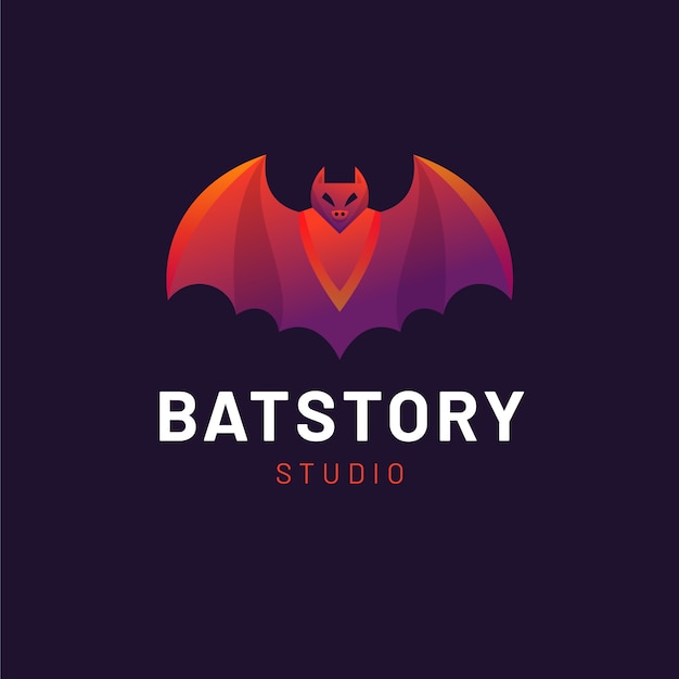 Free Vector branding bat logo template