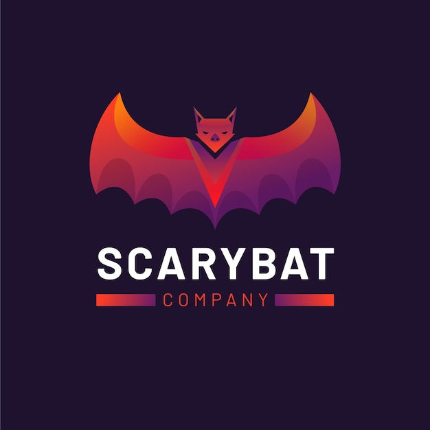 Free Vector branding bat logo template