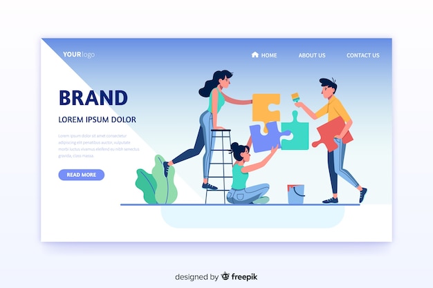 Branding concept for landing page