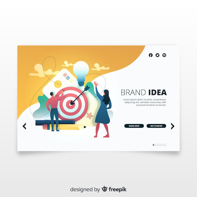 Branding concept for landing page