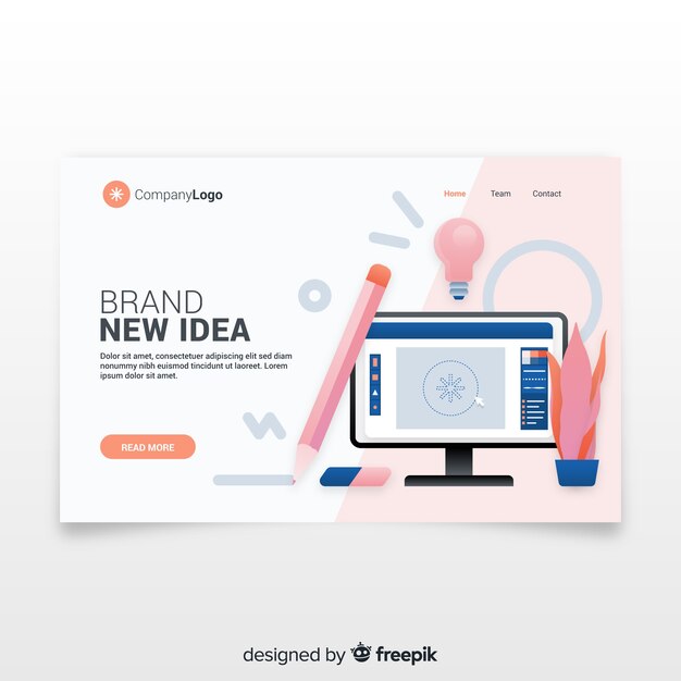 Branding concept for landing page