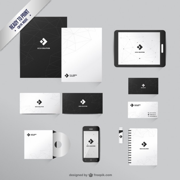 Free Vector branding identity template