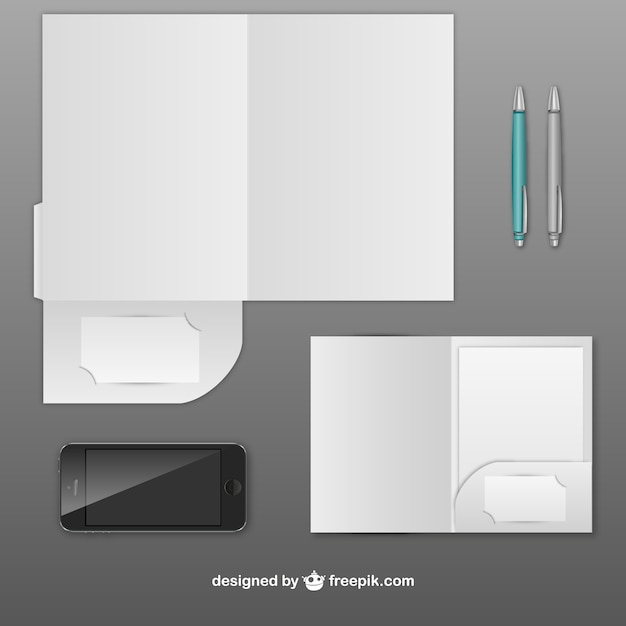 Free Vector branding mock up pack