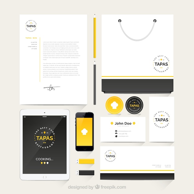 Branding restaurant stationery 