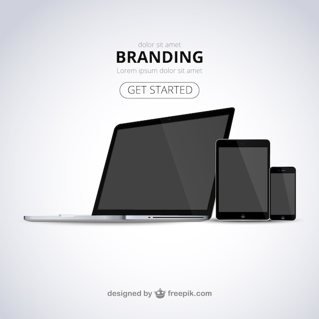 Free vector branding web template