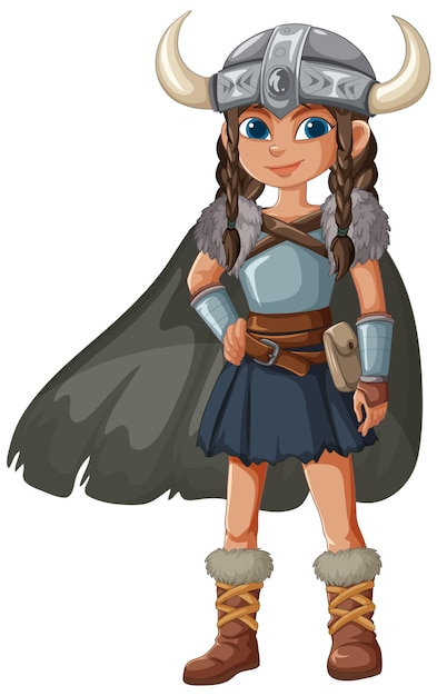 Free vector brave young viking warrior