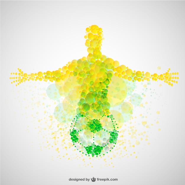 Free vector brazil cup soccer player vector