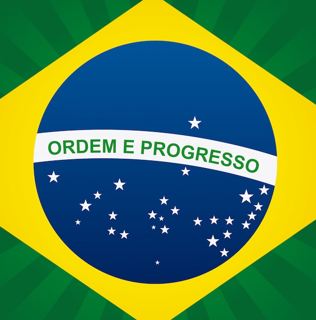 brazil flag with inscription