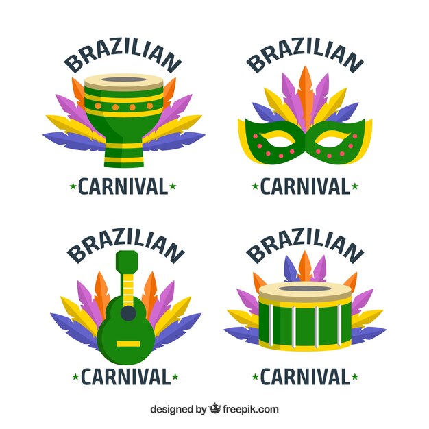 Brazilian carnival badges