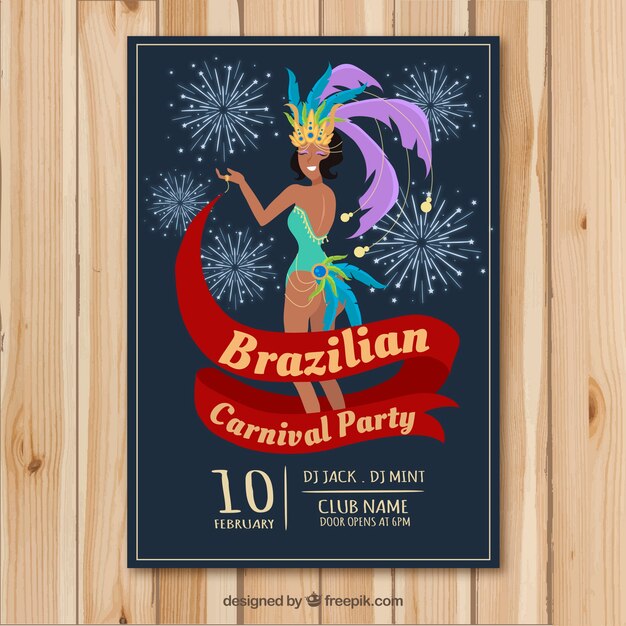 Brazilian carnival brochure design