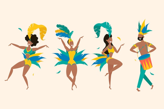 Brazilian carnival dancer collection