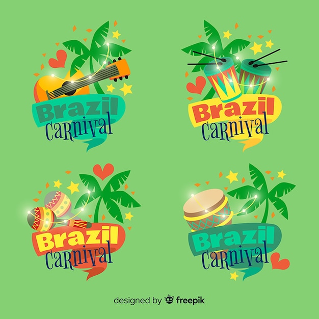 Brazilian carnival logo collection