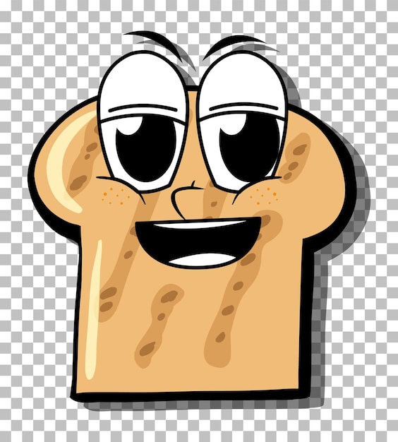 Free Vector bread cartoon character isolated