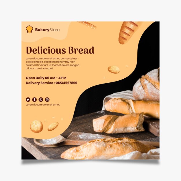 Bread flyer template