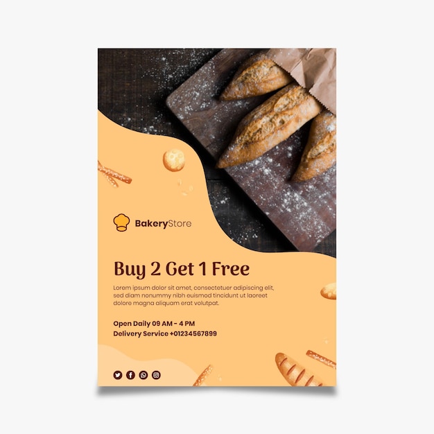 Bread flyer template