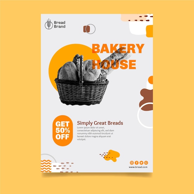 Bread flyer template