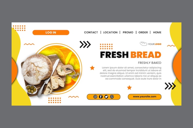 Bread landing page template