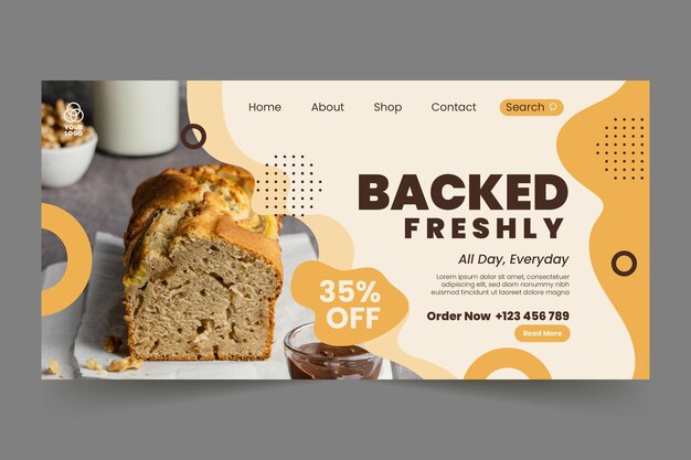 Bread landing page template