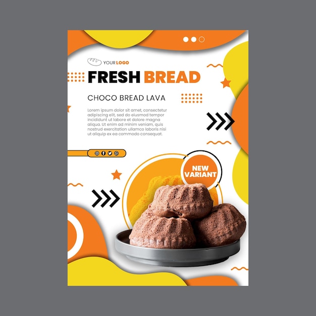 Free Vector bread poster template