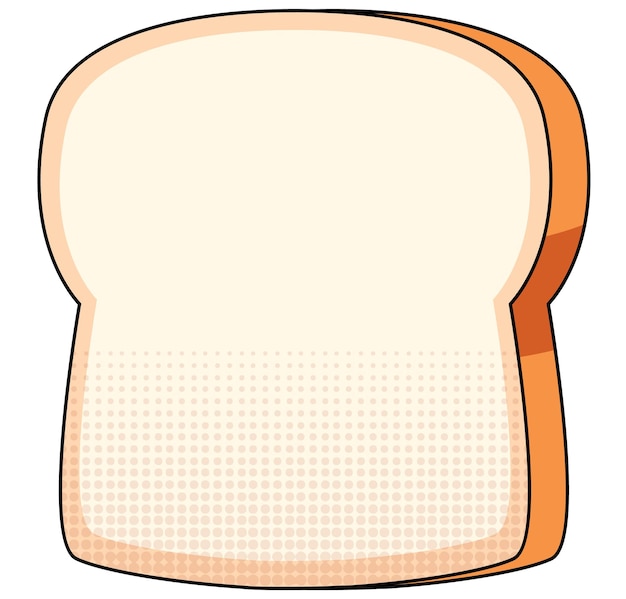 Bread on white background