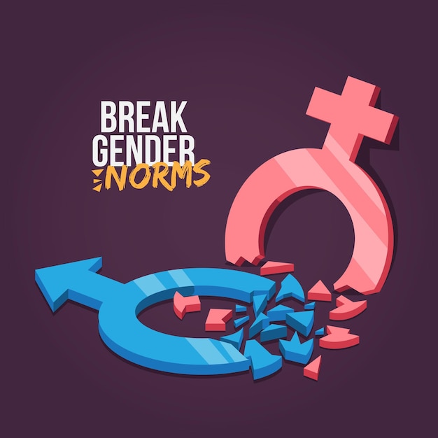 Free Vector break gender norms style