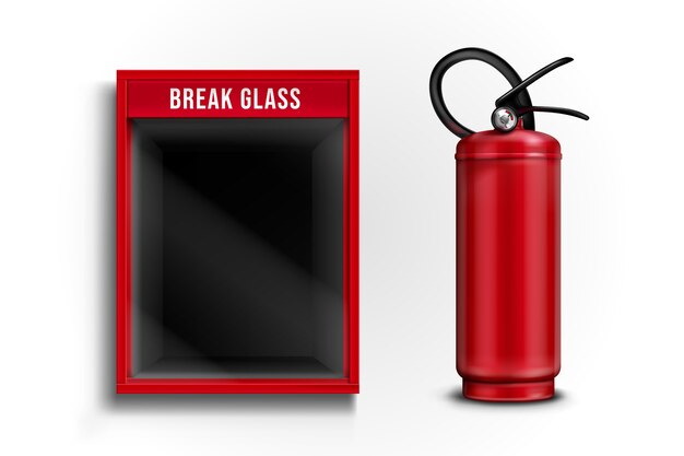 Break glass for fire extinguisher