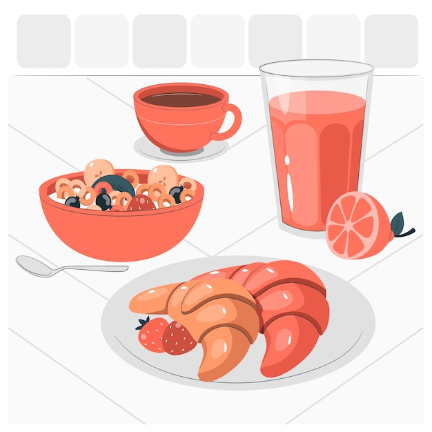 Free Vector breakfast food concept illustration