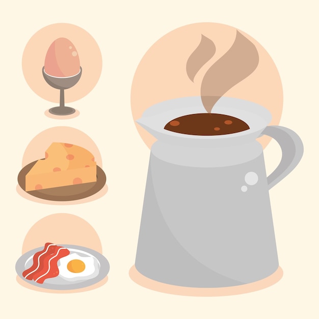 Breakfast food icons