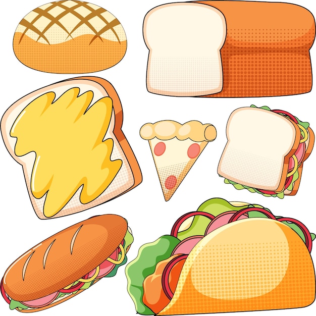 Free Vector breakfast food vector seamless pattern