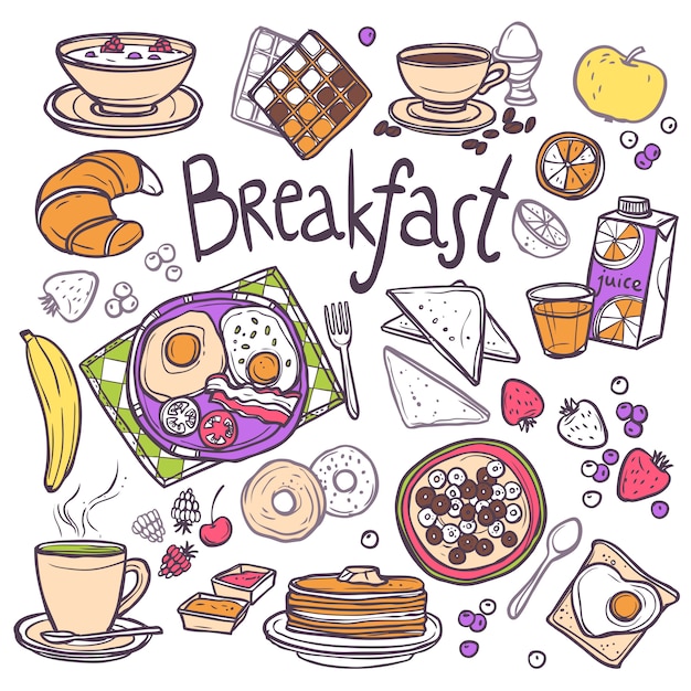 Breakfast Icons Set