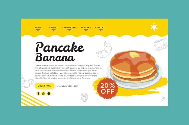 Breakfast landing page template