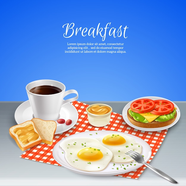 Breakfast realistic set