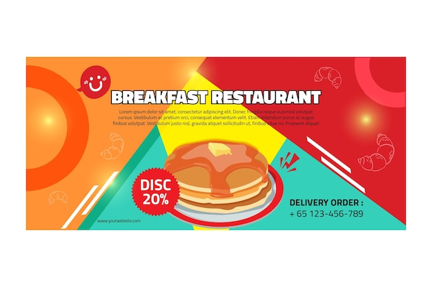 Breakfast restaurant banner