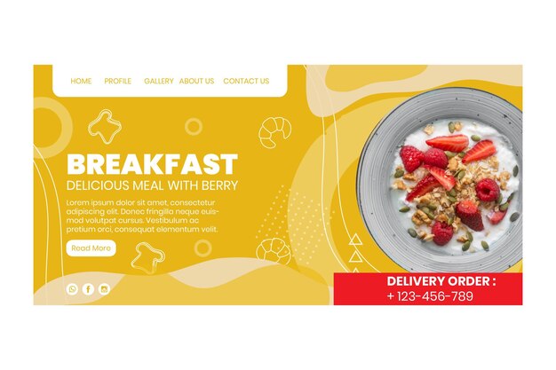 Breakfast restaurant landing page