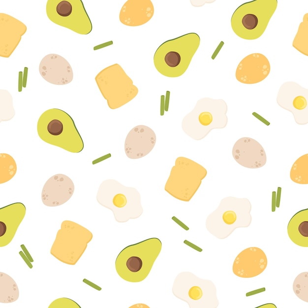 breakfast seamless pattern