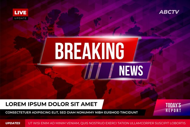 Breaking news banner template