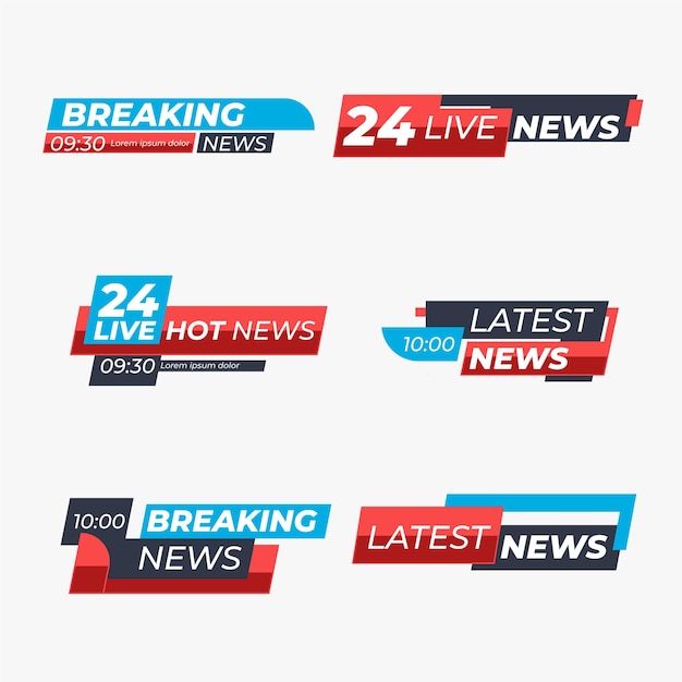 Breaking news banners collection