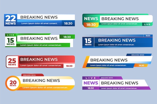 Breaking news banners design