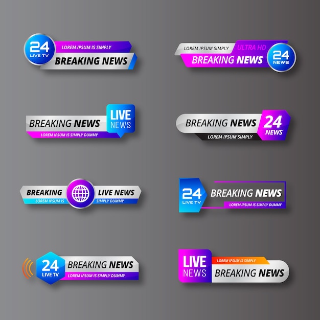 Breaking news banners design