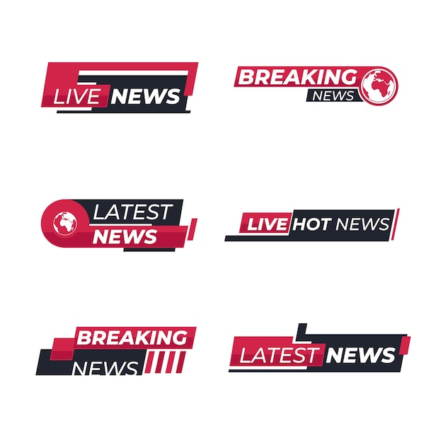 Breaking news banners set