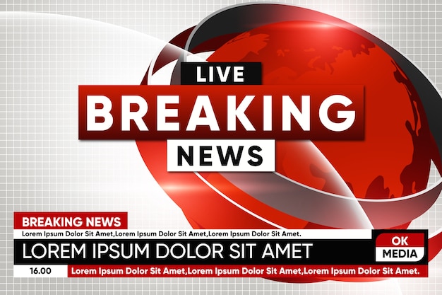 Free Vector breaking news streaming